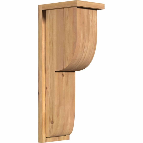 Ekena Millwork Crestline Smooth Corbel w/Backplate, Western Red Cedar, 7 1/2"W x 10"D x 26"H COR08X10X26CRE01SWR - main